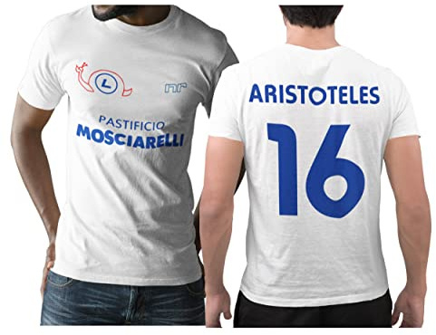 bubbleshirt T-Shirt Longobarda Uomo - Fronte + Retro - Maglia Calcio Vintage Anni '80 - Maglietta Ispirata al Film Cult L'Allenatore nel Pallone - 100% Cotone - Taglie S-XXL