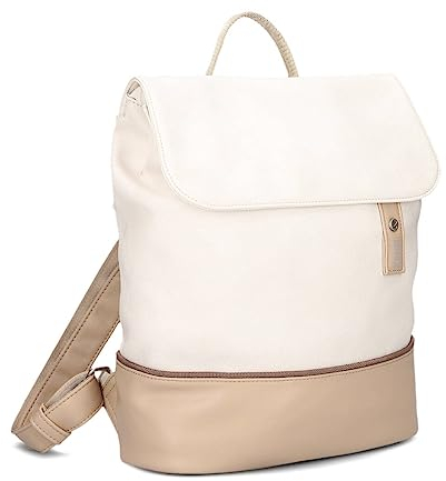 Zwei Damen City-Rucksack Jana JR13 Damenrucksack 7 Liter, sportlich-eleganter Look bicolor, DIN-A4 Größe, weiches Kunstleder, Rückenpolsterung, Hauptfach mit Reißverschluss (oat)
