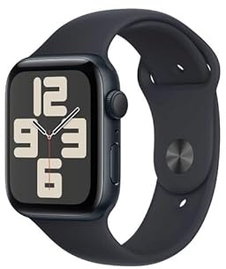 Apple Watch SE (2nd Gen) [GPS, 44mm] Midnight Aluminum Case with Midnight Sport Band, Extra Large (Renewed)