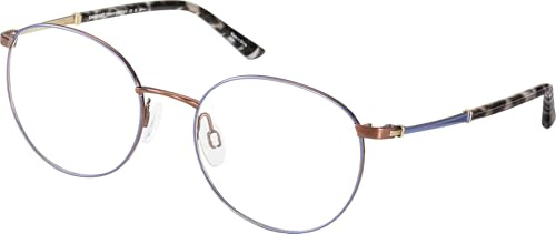 CHARMANT Brille mit Sehstärke für Damen optional mit Sonnenbrillentönung oder Blaulichtfilter, Sechseckig, gefertigt aus Metall (inklusive Brillenetui)
