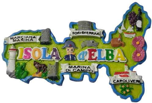 Moiilvcla Isola d'Elba Kühlschrankmagnet, Italien, 3D-Souvenir, Reise, Kühlschrankdekoration, Magnetaufkleber, Bastel-Kollektion