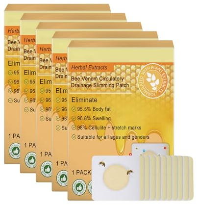 Bee Venom Schlankheits Pflaster, Bienengift Schlankheitspflaster Abnehmen Pflaster Bienengift Bienengift Lymphdrainage Patch Körperkurven, Körperformungs-Aufkleber für Damen und Herren