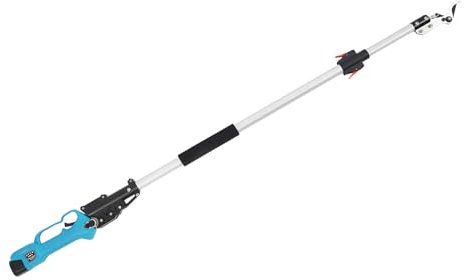 16,8V/2Ah Akku-Teleskop-Baumschere Set: Ergonomische Astschere mit Teleskopstiel, Länge 1,44-2m, mit Akku und Ladegerät