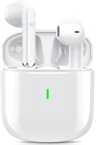 BOYRGRRE Ecouteurs Bluetooth sans Fil, Casque Bluetooth 5.3 Réduction Bruit Mic HiFi Stéréo 30H Durée Lecture IPX7 Étanche, Ecouteurs sans Fil Sport Contrôle Tactile pour iPhone/Android/iOS