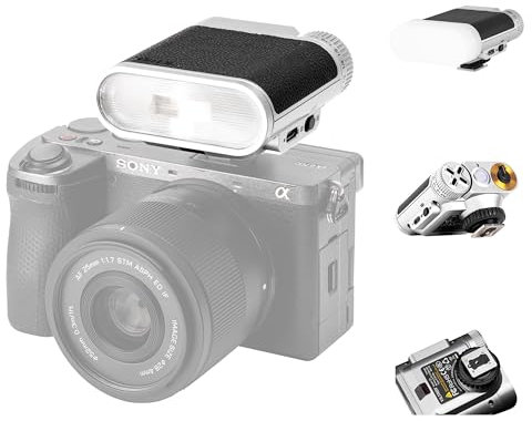 VILTROX Retro Flash for Camera, Mini Camera Flash GN12 with 7 Levels, 800mAh Battery 24W/s Full Power,0.1s-1.5s Recycle, S1/S2 Optical Control for Sony Fujifilm Canon Nikon Olympus (Z1)