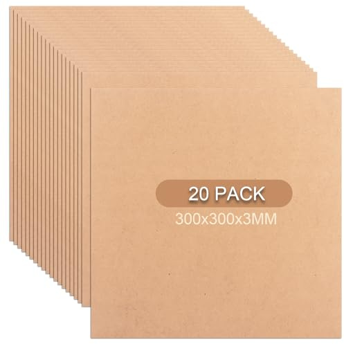 GBACHOOSE Lot de 15 panneaux MDF 300 x 30 x 3 mm, Planche Bois, Plaque de contreplaqué, Pour travaux manuels, contreplaqué de peuplier 3 mm, panneau MDF pour scie à chantourner, Découpe laser