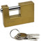 FAST WORLD SHOPPING Lucchetto Corazzato Antiscasso con 3 Chiavi, Catenaccio in Ottone con Grillo 9 mm, Sicurezza per Moto, Serranda, Cancello e Garage, Alta Protezione, Lunghezza 80 mm
