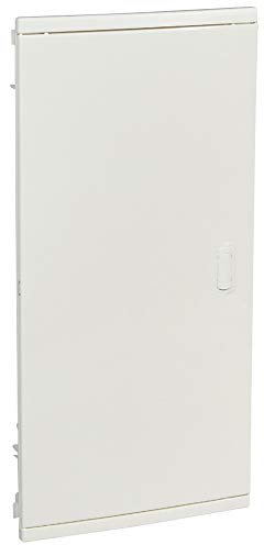 Coffret encastré 4 rangées 48+8 modules - avec porte isolante galbée blanche