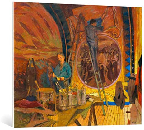 kunst für alle Leinwandbild: Edouard Vuillard Porträt von Maurice Denis - hochwertiger Druck, Leinwand auf Keilrahmen, Bild fertig zum Aufhängen, 100x80 cm