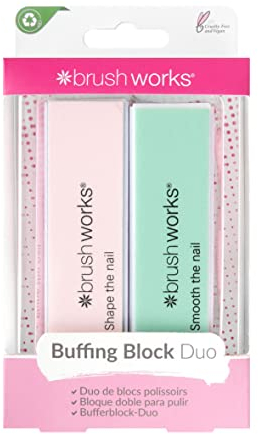 Brushworks Blocco Lucidatura Unghie Pastello 2-Pezzi - 70 g