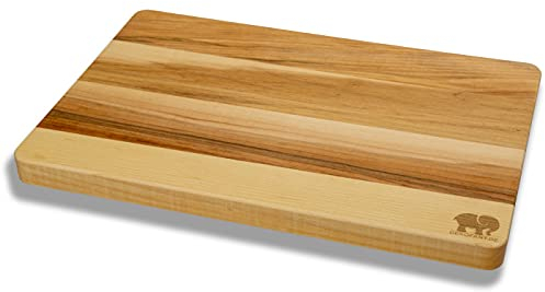 DEKOFANT Schneidebrett Holz Ahorn 30 x 20 x 2 cm aus Heimischen Holz praktisches Schneidbrett Holzbrett Frühstücksbrettchen geölt eckig nachhaltig massiv (1)