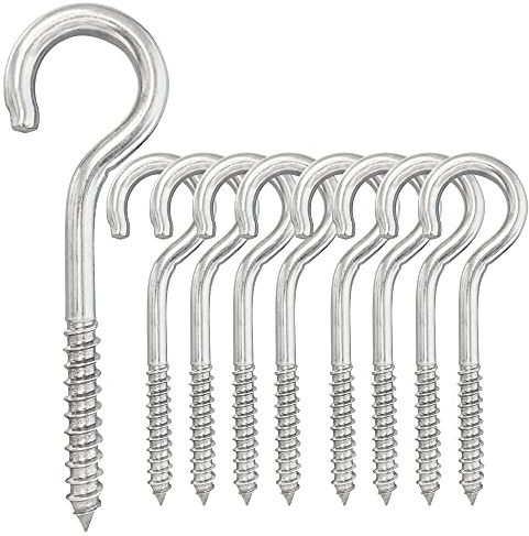 YAIRMIS 304 Stainless Steel Schraubhaken (8, M8 5.2 In)