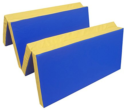 NiroSport Turnmatte Sportmatte Klappbarmatte 200x100x8cm (Blu-Yellow)