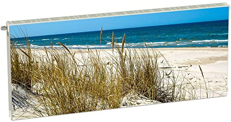 Magnet Heizkörperverkleidung Heizkörperabdeckung Blau Strand 140x60 cm Heizung Abdeckung Verkleidung Magnetische Abdeckmatte Kühlschrank aus Einem Flexiblen Magneten Digitaler Aufdruck