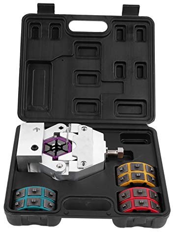 Crimpadora de Manguera de Ca de Operación Manual, Kit de Crimpadora de Manguera de A/C Manual Herramienta de Crimpado de Manguera de Aire Acondicionado Portátil con Troqueles Reparación de Automóviles