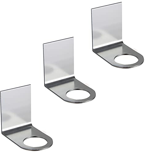 3 Piezas Soporte para Dispensador De Botella De Bomba, 27mm Soporte para Champú, Pared Gel De Ducha Soporte, Plata Acero Inoxidable Adhesivo Soporte para Botella de Gel Ducha para Cocina, Baño