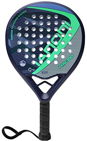 ianoni Padel Racket Carbon Fiber Surface with EVA Memory Flex Foam Core Paddle Tennis Racquets (8300-green)
