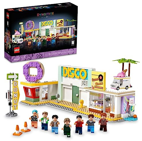 LEGO Ideas BTS Dynamite 21339 Modellbausatz für Erwachsene, Geschenkidee für BTS-Spaß mit 7 Minifiguren der berühmten K-Pop-Band, Features RM, Jin, SUGA, j-Hope, Jimin, V und Jung Kook