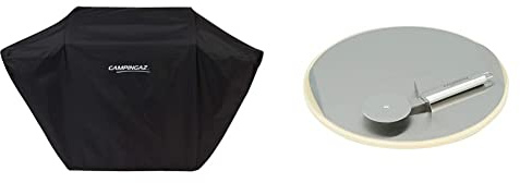 Campingaz BBQ ACCY Cover Copertura Barbecue, Resistente ad Acqua e intemperie & Culinary Modular Pietra Rotella Taglia Pizza, Argento, 32.96 x 4.76 x 33.56 cm