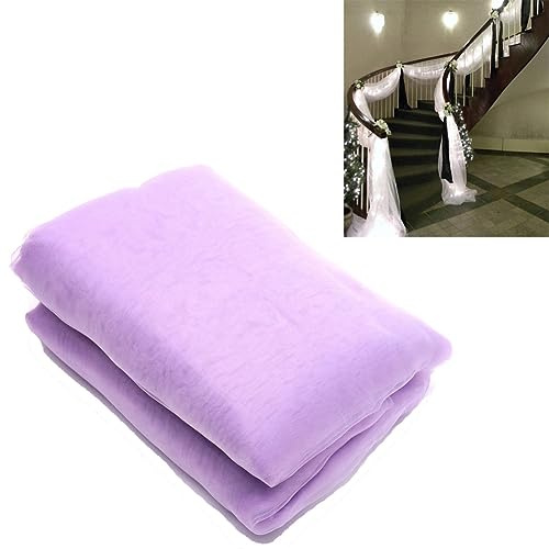 Yurosiay Organza Dekostoff 1.35×5m Hochzeit Organza Stoff Durchsichtig Einfarbige Tüllstoff Hochzeit Vorhang Stuhl Deko Organza Tüll Foto Hintergrund Organza Stoff für Party Hochzeit Weiße 1#
