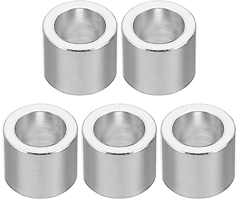 PATIKIL M8 Rond Entretoise Aluminium, 5pcs Métal 8.2mm ID x 12mm OD x 10mm L Épaisseur Espaceur Vis Écarteur pour 5/16 ou M8 Vis Boulons
