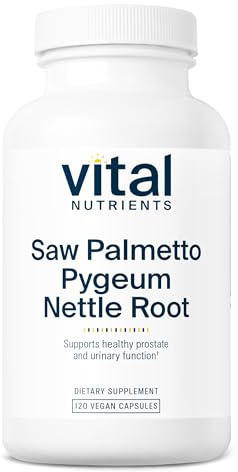 Vital Nutrients Saw Palmetto with Pygeum & Nettle Root - Vegan Saw Palmetto for Men Supports Healthy Prostate Function* - Gluten, Dairy, Soy Free - 120 Capsules