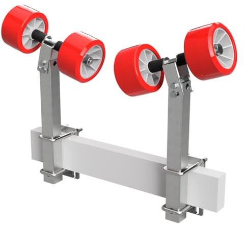SUPROD 2 Fois Rouleaux pendulaires Aide à la Mise à l'eau remorque pour Bateau TPU RKSRLX-2X2-TPU, Ø 120 mm