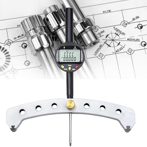 ZHIXUMM Digital Radius Gauge,High Accuracy Electronic Radius Indicator Tool,Measuring Radius 450 Mm - 2500 Mm,With 200mm Measuring Jaw, Metric To Imperial Conversion, For Mechanical Parts