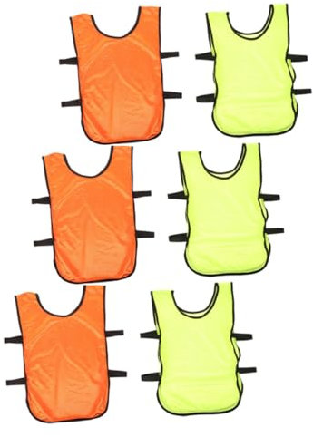 Happyyami 6stücke Fußball-Leibchen Aus Polyester Für Mannschaftstraining Leicht Und Tragbar Für Teamidentifikation Und Multisport-Training