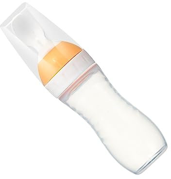 TOYANDONA Reispaste Löffel Reis-getreide-feeder Babynahrungsmittel Futterspender Nuckelflasche Futterbehälter Babyflasche Futterautomat Für Babynahrung Kieselgel Orange