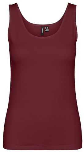 VERO MODA Damen Vmlulu Uu Tank Top JRS Ga Noos, Tawny Port, M