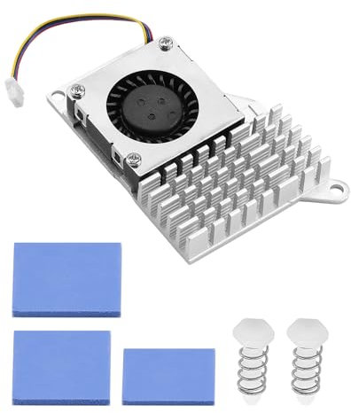 Active Cooler pour Raspberry Pi 5, Aluminum Heatsink with Blower PWM Fan, Radiateur Actif, avec Ventilateur Soufflant à TempéRature ContrôLée Dissipateur Thermique en Aluminium