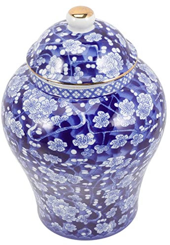 AKOOSY Keramik Teedose Vintage Stil Chinesischer Stil Luftdichtes Teeglas Mit Deckel Multifunktionale Vorratsdose Für Küche Retro Design