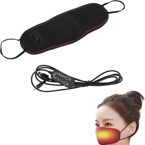 Cubierta Nasal Calefactada USB, Calentador Nasal Con Compresión Caliente de 3 Velocidades, Máscara Nasal Calefactada Lavable Con Temporizador, Reduce Los Ronquidos Y Las Alergias, Mejora El Sueño