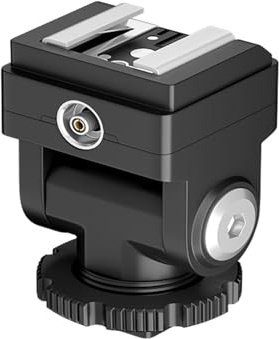 PIXEL Standard Hot Shoe Adapter with Extra PC sync Connection Port & 3.5mm Mini Phone Connection Port for Connecting Cameras to Additional Off-Camera Flash,Studio Light,Strobes or Other Accessories