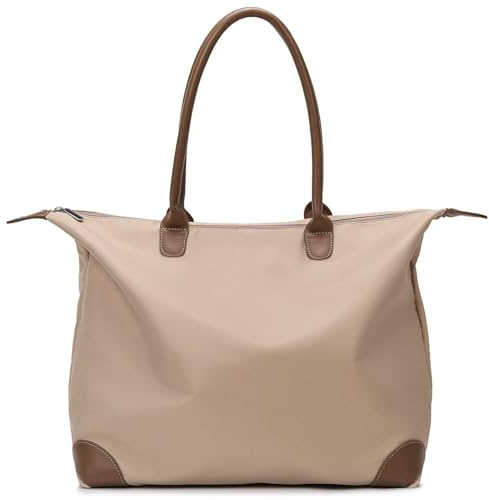 Outplea Handtasche Damen Groß, Designer Shopper Tasche mit Langgriff Damen, Business Taschen & Mini Beutel Set, Reisetasche, Khaki
