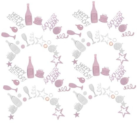 GLEAVI Decoración Cumpleaños Confeti Colorido para Mesa Ligero Seguro Adornos Festivos para Cumpleaños Shower y Celebraciones