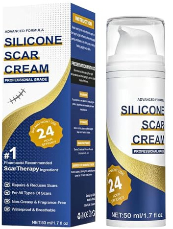 Narbengel für Kinder & Erwachsene – 50ml Narbensalbe reduziert die Sichtbarkeit von Narben und verringert Gewebespannung & Juckreiz – Narbencreme Narbenpflege für Narben aller (1)