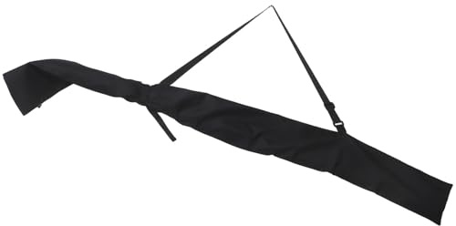 GOOHOCHY Bolsa para Espada de Artes Marciales de Tela Negra, Funda Doble Ajustable para Espadas de Kung Fu y Esgrima, con Correa para Transporte Cómodo en Entrenamiento y Viajes
