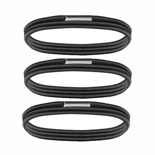 3Pcs Wheelie Bin Bands, Large Elastic Bands Durable Trash Can Bag Bands for School Home Office Waste Bins Litter Box (Black)