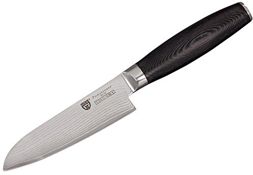 Gräwe® Damaszener Santokumesser 12,5 cm Klinge, 67 lagig mit Micartagriff