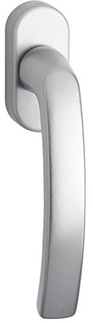 HOPPE Fenstergriff Luxembourg-Secustik, Vierkant 7 x 32 mm, Edelstahl-Effekt, 8115461