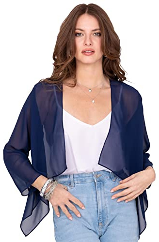 likemary Bolero Damen festlich - Bolerojäcken für Abendkleid - Eleganter durchsichtiger Cardigan - Überwurf für tagsüber & Abendveranstaltungen