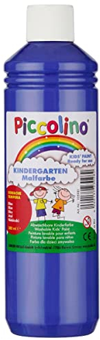 Kindermalfarbe - Piccolino Kindergarten Malfarbe blau 500ml - Schulmalfarbe Kita Grundschule