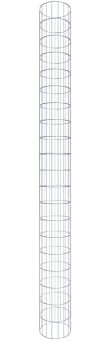 GABIONA Kolumn Gabion stenkorg rund nätbredd 5 x 10 cm höjd 200 cm spiralkrok galvaniserad