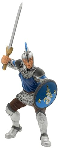Bullyland 80764 – spelfigur svärdskämpare blå, fantasy samlarfigur, ca 12 cm stor, kärleksfull handmålad figur, PVC-fri, fin present till pojkar och flickor för fantasifull lek