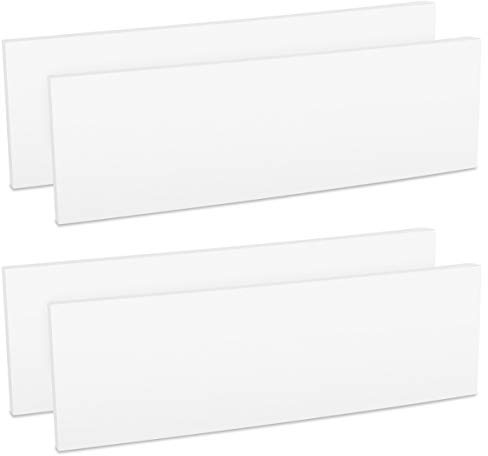kwmobile Plaques Mousse Protection Garage - 4X Protections Pare-Choc Portière Voiture - Bande Autocollante pour Mur - 40 x 12 x 1,5 cm - Blanc