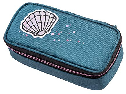 Walker 49617-064 - Federmappe mit Innenklappe, 20 Stiftschlaufen, Reißverschluss, Fame Pearl, petrol, ca. 21 x 10 x 6 cm, Schreibtisch-Organizer für Schreibwaren, Zeichen- und Büromaterialien