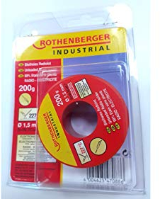 ROTHENBERGER Industrial bleifreies Radiolot für Elektro-Lötarbeiten, 200g-Spule, Ø 1,5 mm