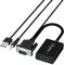 Donkey pc VGA auf HDMI Konverter VGA auf HDMI Adapter für PC HDMI Buchse auf VGA Stecker 1080p mit Audio kompatibel Raspberry Pi, Netflix, Webtv, MSN TV, TDT-Receiver, Miracast